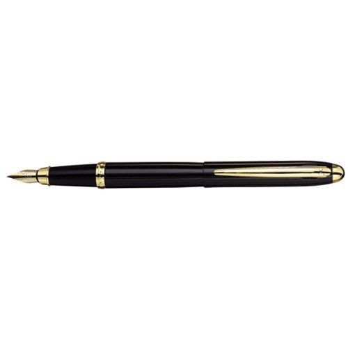סדרת עט קלאסיק Classic שחור קליפס זהב נובע