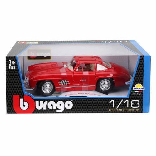 דגם מכונית מרצדס בנץ 300 אס אל 1:18 1954 BBurago Mercedes Benz 300 SL