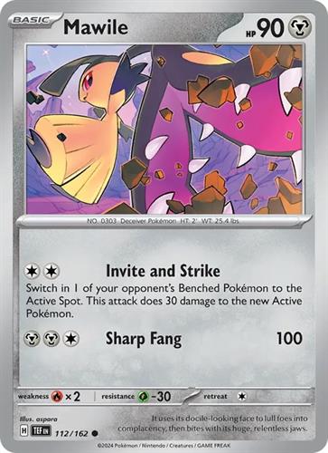 קלף בודד single פוקימון - mawile - Temporal Forces - 112/162 - REVERSE HOLO - אנגלית