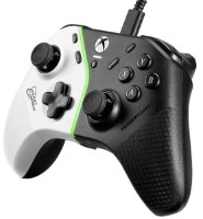 בקר משחק חוטי Thrustmaster Heart Xbox/PC – מבט קדמי על בקר לבן ושחור עם כפתורים