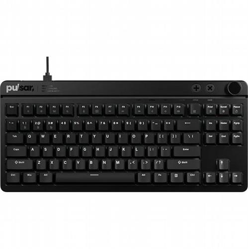 מקלדת גיימינג Pulsar Xboard MS TKL שחורה - ללא חריטה בעברית