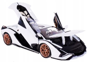 דגם מכונית בוראגו למבורגיני סיאן לבנה Bburago Lamborghini Sian FKP 37 1/18
