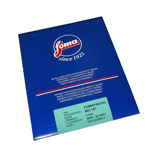 FOMAPASTEL MG 181 (CYAN) SEMI MAT 20x25cm 10 sheets  נייר להדפסה אנלוגית שחור לבן בסיס FB צבוע CYAN