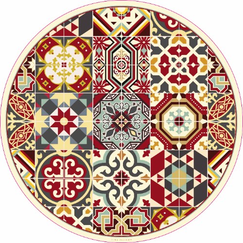 שטיח פי.וי.סי עגול ביזנטי  TIVA DESIGN קיים בגדלים שונים