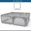 אפור בהיר - 1.6x1.6 מטר - לול מתחם פעילות בטיחותי לתינוקות במגוון גדלים IMBABY