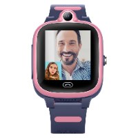 קידיווטש - שעון טלפון חכם GPS לילדים עם סים מובנה בצבע ורוד - Kidiwatch Kidimax 4G