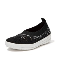אוברניט אומברה קריסטל בלרינה שחור פיטפלופ FITFLOP