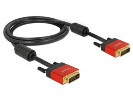 כבל מסך Delock Cable DVI 24+1 Male To DVI 24+1 Male Red metal 2 m