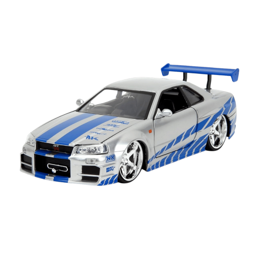ג'אדה מהיר ועצבני - ניסאן ג'י טי אר - 1:24 (Jada Toys Fast & Furious Brian’s Nissan GT-R (BNR35