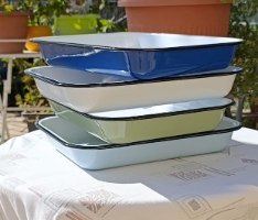 תבנית אפייה והגשה מאמייל איכותי (34x27 ס"מ) – Enamel Boutique