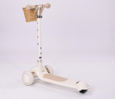 קורקינט וינטג עם סלסלת קש בצבע שמנת 28810SH מסדרת Retro line