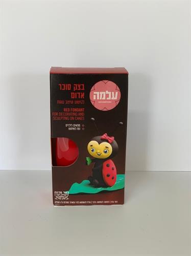 150 גר' בצק סוכר אדום- עלמה