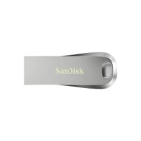זיכרון נייד SanDisk Ultra Luxe USB 3.1 512GB – פריט בודד כסוף עם לוגו SanDisk ולולאה על רקע לבן