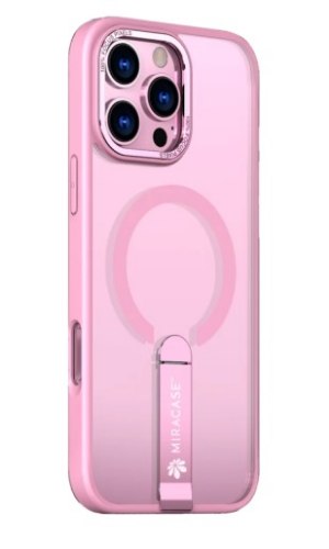 קייס לטלפון נייד מירקייס דגם Mirastand עבור iPhone 16 Pro ורוד