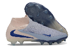 עם גרב - נעלי כדורגל Nike Phantom Elite FG לבן כחול