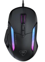 עכבר גיימינג חוטי Turtle Beach Kone II – מבט עליון על עכבר גיימינג שחור עם תאורת RGB זוהרת