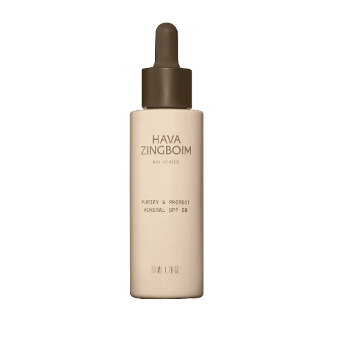 פיוריפיי אנד פרוטקט טיפות מינרליות SPF 50- חוה זינגבוים