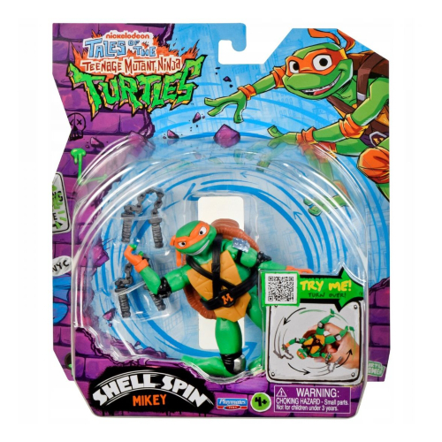 צבי הנינג'ה - דמות מיקי עם שריון מסתובב - Turtles Teenage Mutant Ninja Mikey