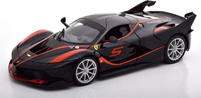 דגם מכונית בוראגו פרארי שחורה Bburago Ferrari FXX-K 1:18