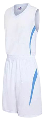 תלבושת כדורסל בעיצוב אישי White דגם #6009