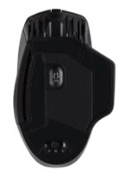 עכבר גיימינג אלחוטי Corsair Dark Core RGB Pro – תחתית עם חיישן אופטי ובורר מצבי חיבור