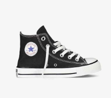 CONVERSE סניקרס קנבס גבוהות שחור Chuck Taylor High / ילדים