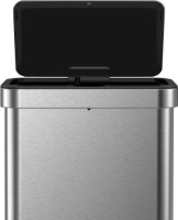 פח אשפה נירוסטה חיישן אוטומטי Eko Phantom Pro EK9577 50L – פח אשפה מנירוסטה עם מכסה שחור פתוח