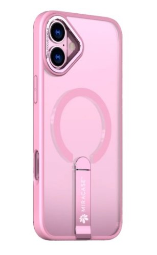 קייס לטלפון נייד מירקייס דגם Mirastand עבור iPhone 16 ורוד
