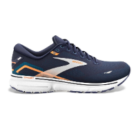 נעלי ריצה גברים 2E Ghost 15 BROOKS צבע כחול כתום | ברוקס | BROOKS