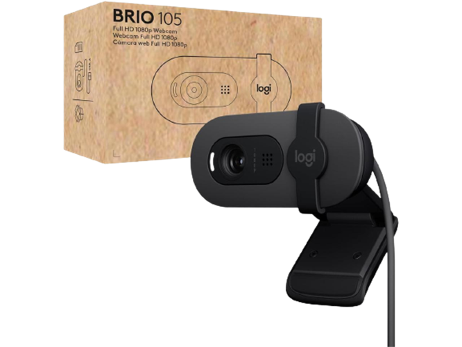 מצלמת רשת LOGITECH BRIO 105 FHD Built in Mic Auto Brightness