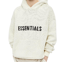 Fear of God Essentials Knit Pullover Hoodie Cream
