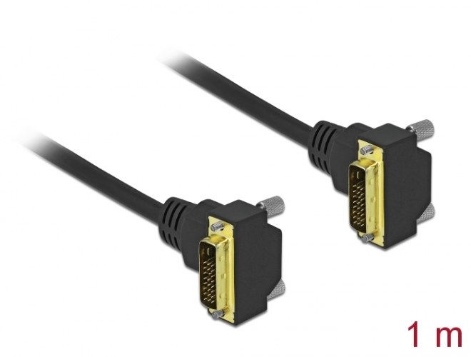 כבל מסך Delock Cable DVI 24+1 90° Left angled Male To DVI 24+1 90° Left angled Male 1 m
