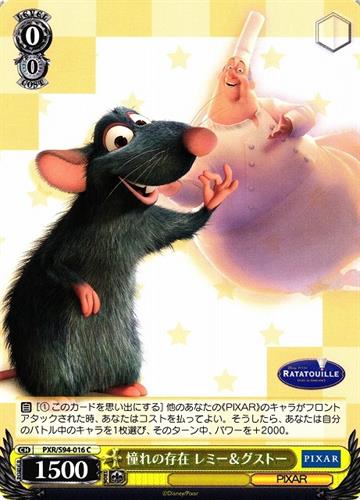קלף בודד פיקסאר pixar - Figure of Admiration Remy & Gusteau - PIXAR CHARACTERS - PXR/S94-016 C