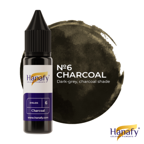 מס' 6 פחם – Charcoal | פיגמנט כהה לעיניים | 15ml