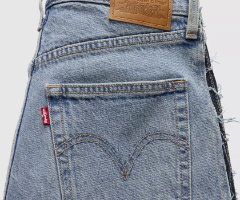 ג'ינס 005LG-0000 Ribcage Deconstructed Ankle Women'