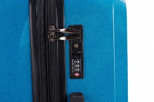 סט 3 מזוודות איכותיות פוליקרבונט TESLA - צבע כחול