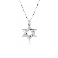 שרשרת ותליון מגן דוד לגבר זהב 14 קראט