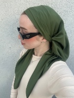 מטפחת סאטן משי ירוק