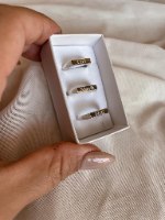 טבעת מלבן חותם חריטה- כסף/ ציפוי זהב