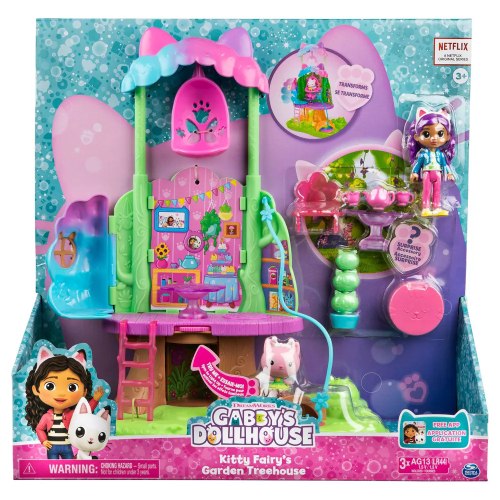 בית הבובות של גבי - סט משחק גינה Gabby's Dollhouse Transforming Garden Treehouse Playset