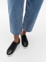 ראלי שחור עור פיטפלופ FITFLOP