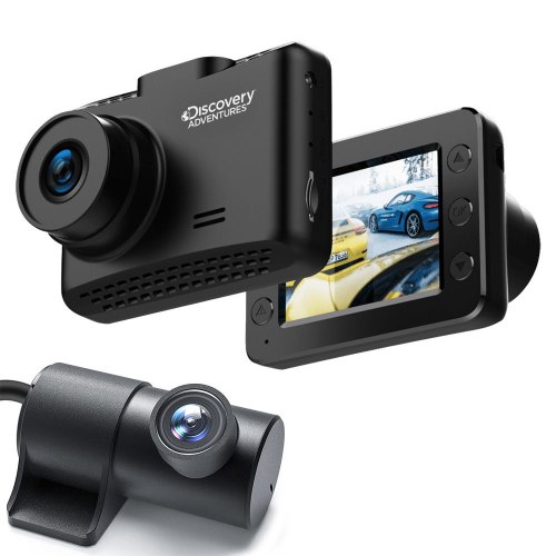 סט מצלמות רכב קדמית + אחורית (דגם DS R-DVR + DS 980) מבית Discovery