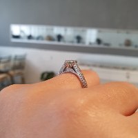 טבעת יהלומים 1 קראט יהלומים טבעת אירוסין מעוצבת טבעת יהלומים לאישה