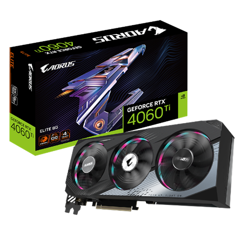 כרטיס מסך Gigabyte RTX 4060 Ti AORUS ELITE 8GB 1XHDMI 3XDP