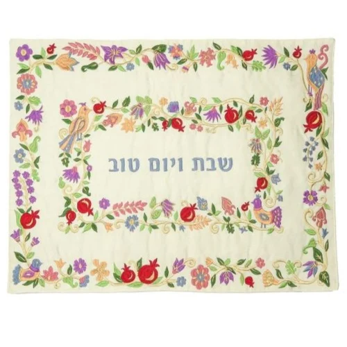 כיסוי לחלות שתי מסגרות צבעוני בהיר