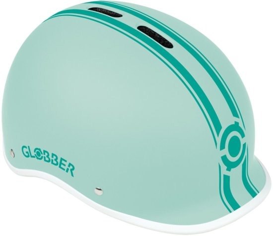 קסדה לילדים עם תאורת LED אחורית גלובר Globber Master היקף ראש 47-51 ס"מ בצבע ירוק פסטל