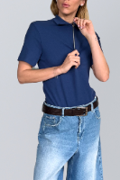 בגד גוף רוכסן לבן/כחול/שחור