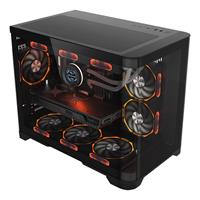 1StPlayer UV6 I 3xARGB Fans HUB+Remote Black Case