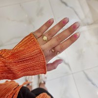 טבעת חותם אובלי בסגנון וינטג'