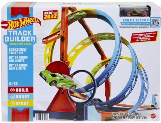 מסלול Hot Wheels Track Builder Unlimited Corkscrew Twist